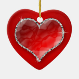 Adorno De Cerámica Crystal Heart