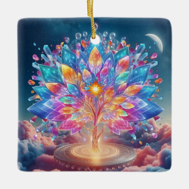 Adorno De Cerámica Crystal Tree (Anverso)