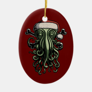 Adorno De Cerámica Cthulhu Claus
