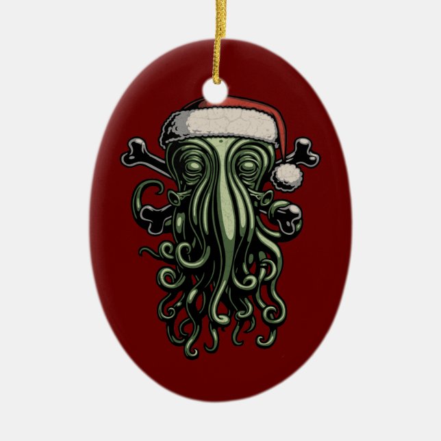 Adorno De Cerámica Cthulhu Claus (Frente)
