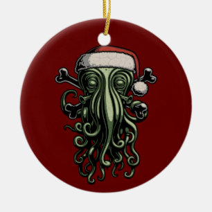 Adorno De Cerámica Cthulhu Claus