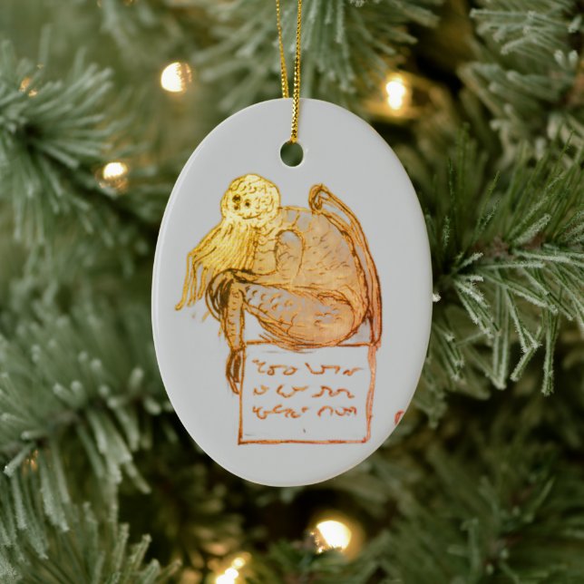 Adorno De Cerámica Cthulhu sketch by Lovecraft (Árbol)