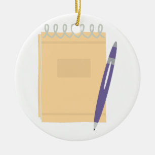 Adorno De Cerámica Cuaderno de notas de los escritores