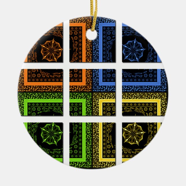 Adorno De Cerámica Cuadrado en una caja (Frente)