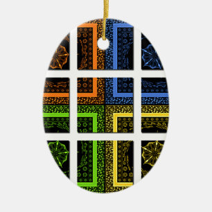 Adorno De Cerámica Cuadrado en una caja