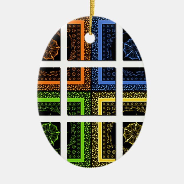 Adorno De Cerámica Cuadrado en una caja (Frente)