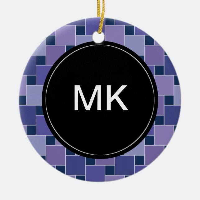 Adorno De Cerámica Cuadrados de Ametist (Frente)