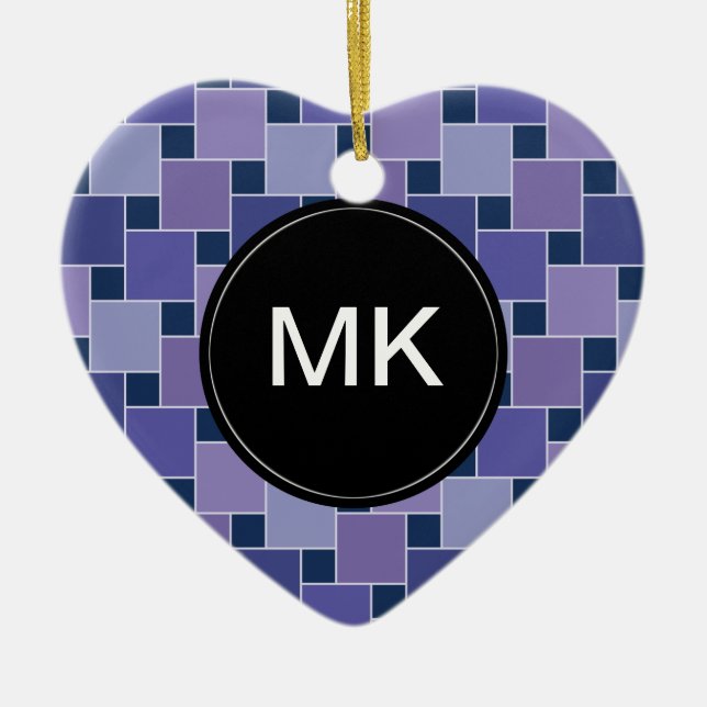 Adorno De Cerámica Cuadrados de Ametist (Frente)