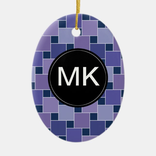 Adorno De Cerámica Cuadrados de Ametist (Frente)