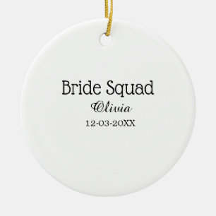 Adorno De Cerámica Cuadrilla de la novia agregar nombre despedida de 