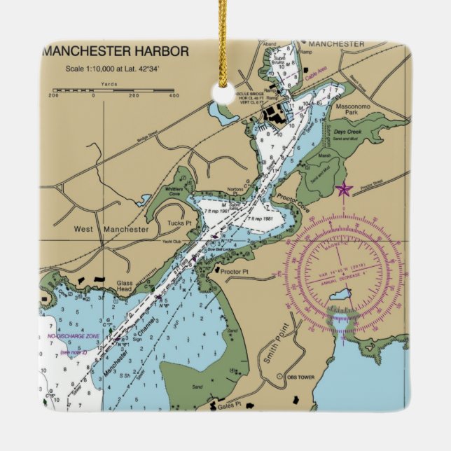 Adorno De Cerámica Cuadro De MAMÁES De Manchester By Sea (Reverso)