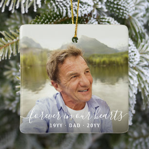 Adorno De Cerámica Cualquier Memorial de Texto 2 Foto Guión Blanco Si