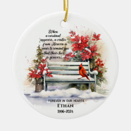 Adorno De Cerámica Cuando aparece un cardenal