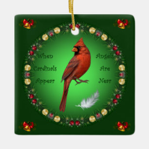 Adorno De Cerámica Cuando aparecen cardenales ~ Los ángeles están cer