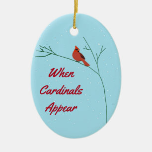 Adorno De Cerámica Cuando aparecen los cardenales