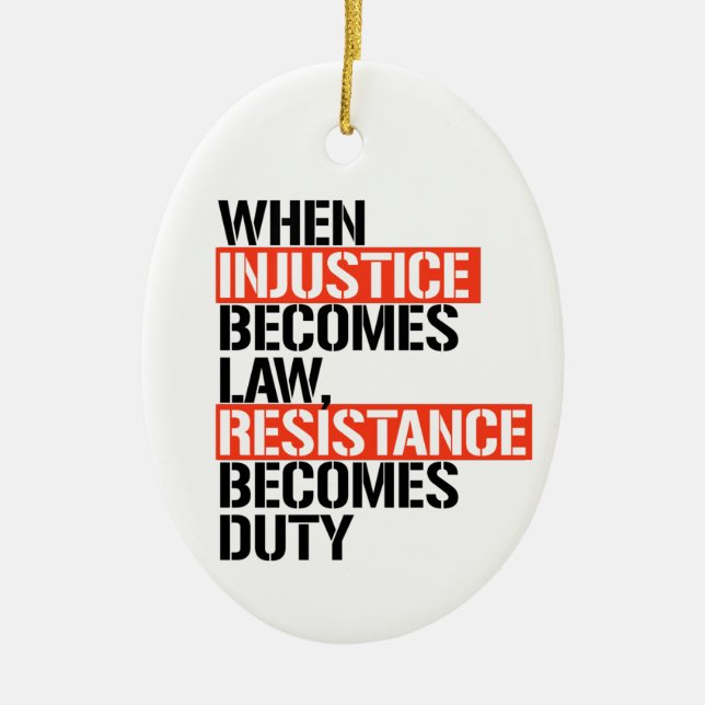 Adorno De Cerámica Cuando la injusticia se convierte en ley (Frente)