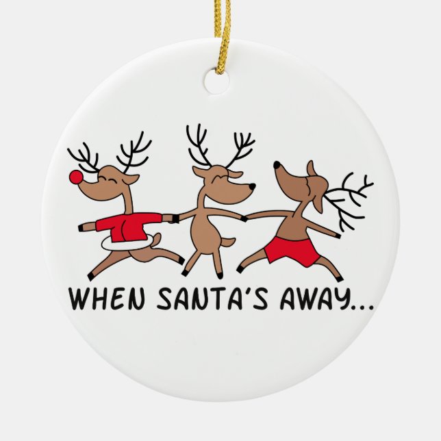 Adorno De Cerámica Cuando Santa se vaya (Frente)