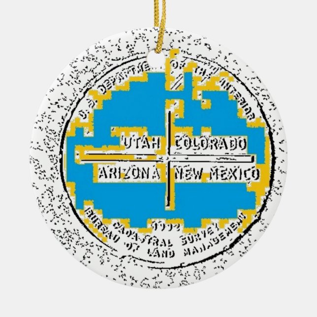 Adorno De Cerámica Cuatro esquinas cuatro estados (Frente)