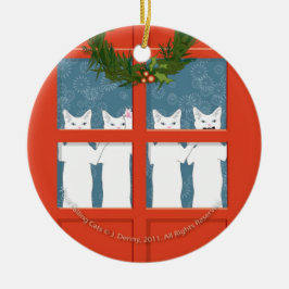 Adorno De Cerámica Cuatro gatos de llamada…