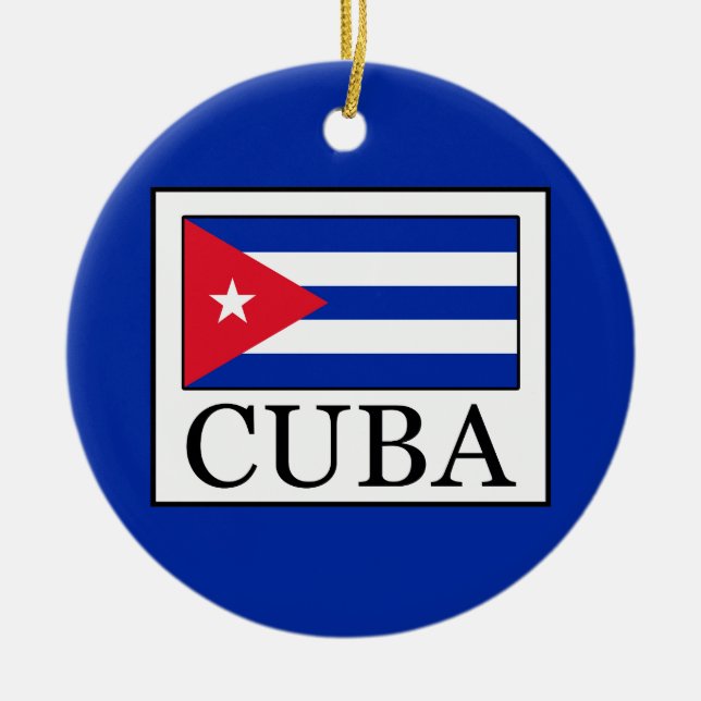 Adorno De Cerámica Cuba (Frente)