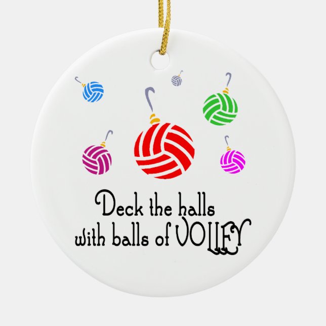 Adorno De Cerámica Cubierta de VolleyChick los pasillos (Frente)