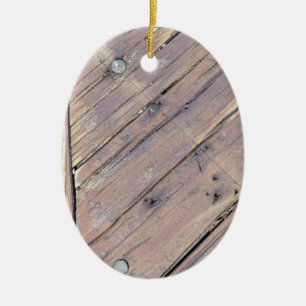 Adorno De Cerámica Cubierta texturada de madera templada