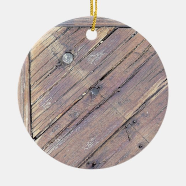 Adorno De Cerámica Cubierta texturada de madera templada (Frente)