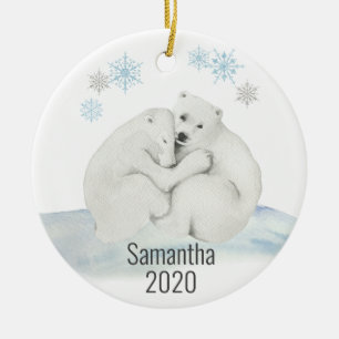 Adorno De Cerámica Cubo de agua de osito polar personalizado