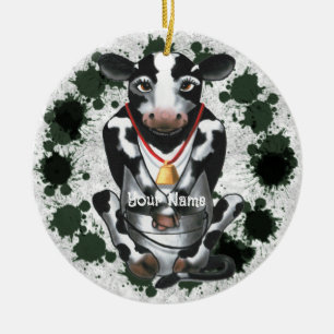 Adorno De Cerámica Cubo de Vaca Tímida