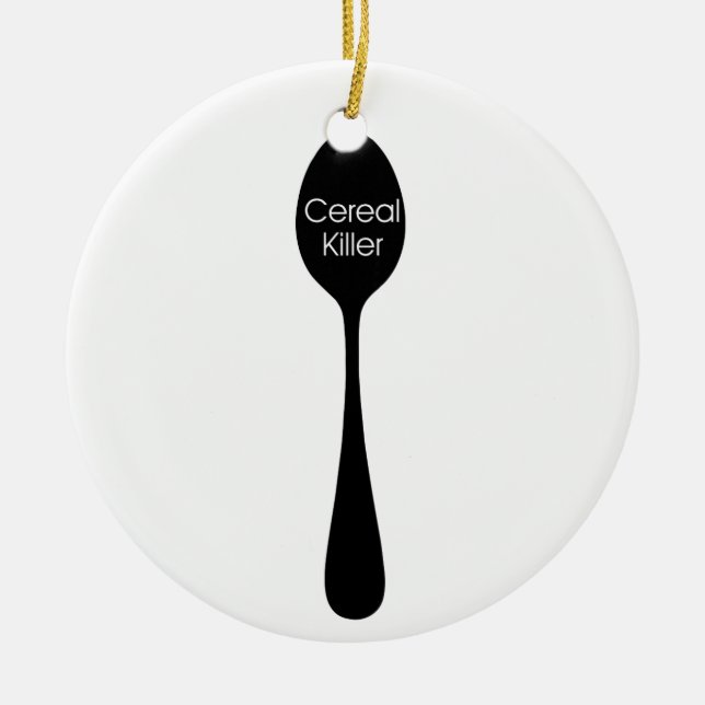 Adorno De Cerámica Cuchara del asesino del cereal (Frente)