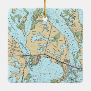 Adorno De Cerámica Cudjoe Key Sailing Chart