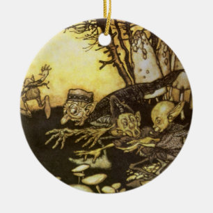 Adorno De Cerámica Cuento de Hadas Antiguo, Banda de Obreros por Rack