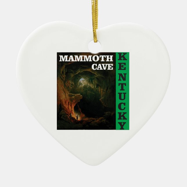 Adorno De Cerámica Cueva gigantesca verde Kentucky (Frente)