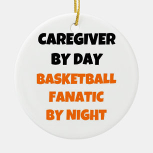 Adorno De Cerámica Cuidador por día de un fanático de baloncesto por