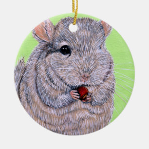 Adorno De Cerámica Cuidadosamente peinada Chinchilla