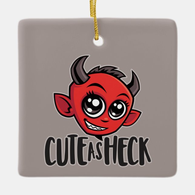 Adorno De Cerámica Cuidar como el diablo (Anverso)