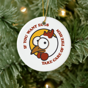 Adorno De Cerámica Cuidar de la gallina 1