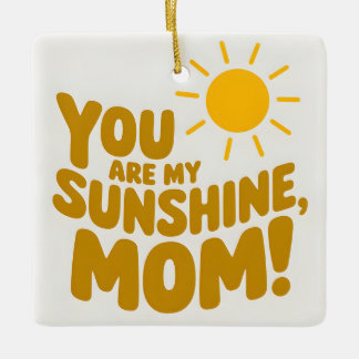 Adorno De Cerámica ¡Cuidate, Eres Mi Mamá Sunshine! Sol amarillo