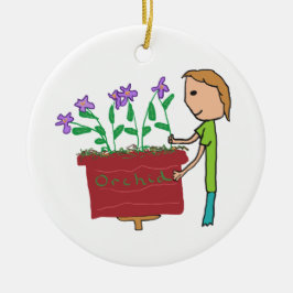 Adorno De Cerámica Cultivo de orquídeas