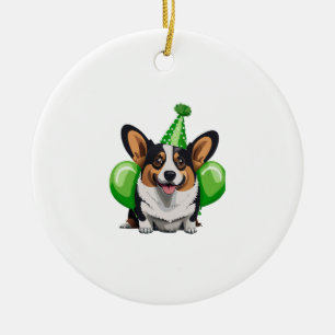Adorno De Cerámica Cumpleaños Verde Corgi Classic T-Shirt