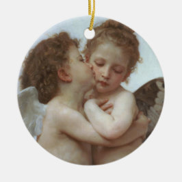 Adorno De Cerámica Cupid and Psyche as children - William Bouguereau