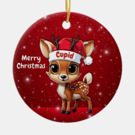 Adorno De Cerámica Cupid Baby Deer, Fawn, Doe, Reindeer🦌 🎄