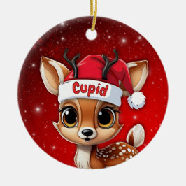 Adorno De Cerámica Cupid Baby Deer, Fawn, Doe, Reindeer🦌 🎄