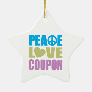 Adorno De Cerámica Cupón de amor de paz