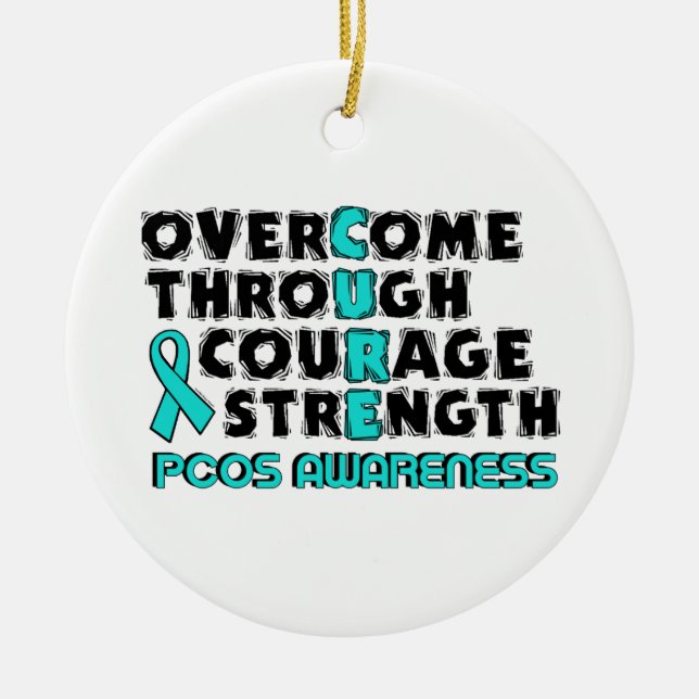 ADORNO DE CERÁMICA CURE...PCOS (Frente)