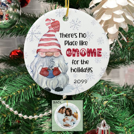 Adorno De Cerámica Curioso, NO HAY LUGAR COMO GNOME PARA LA Foto DE L