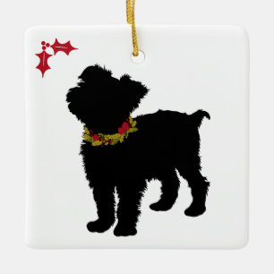 Adorno De Cerámica Curiosos Navidades de Scuffy Mutt