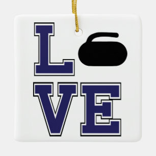 Adorno De Cerámica Curling-Curling-Curler favorito del amor personali