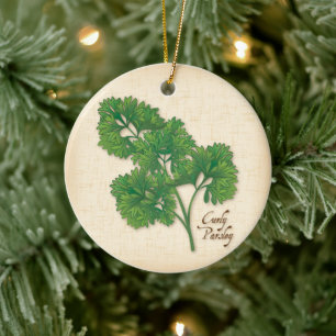 Adorno De Cerámica Curly Parsley Ornament