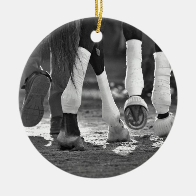 Adorno De Cerámica Curso de Carrera Histórico de Saratoga Paso Bien (Frente)